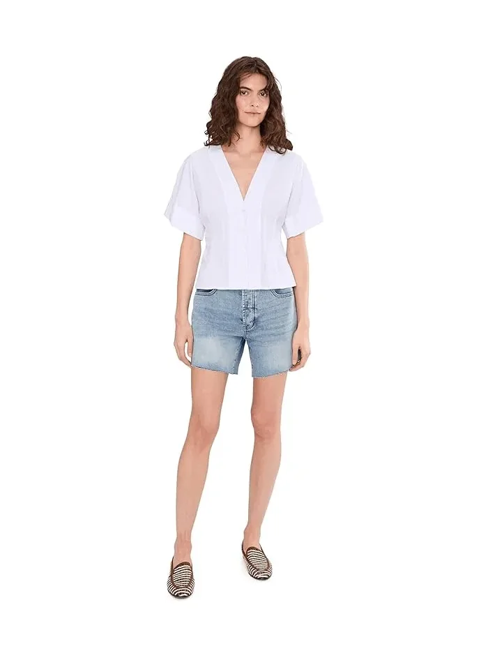 Шорты джинсовые High-Rise Vintage Cutoff Liverpool Los Angeles — изображение 2 из 5, манхэттенский
