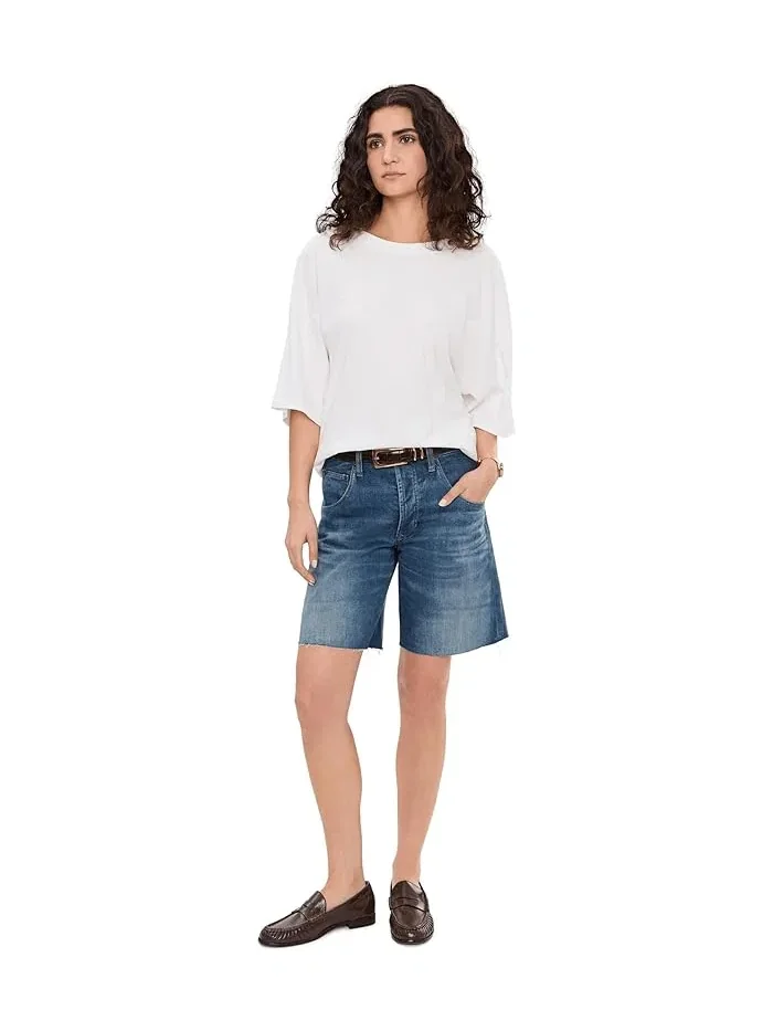 Шорты джинсовые миди Vintage Mid-Rise Cutoff Liverpool Los Angeles, Isla Vista — изображение 2 из 5, коричневый