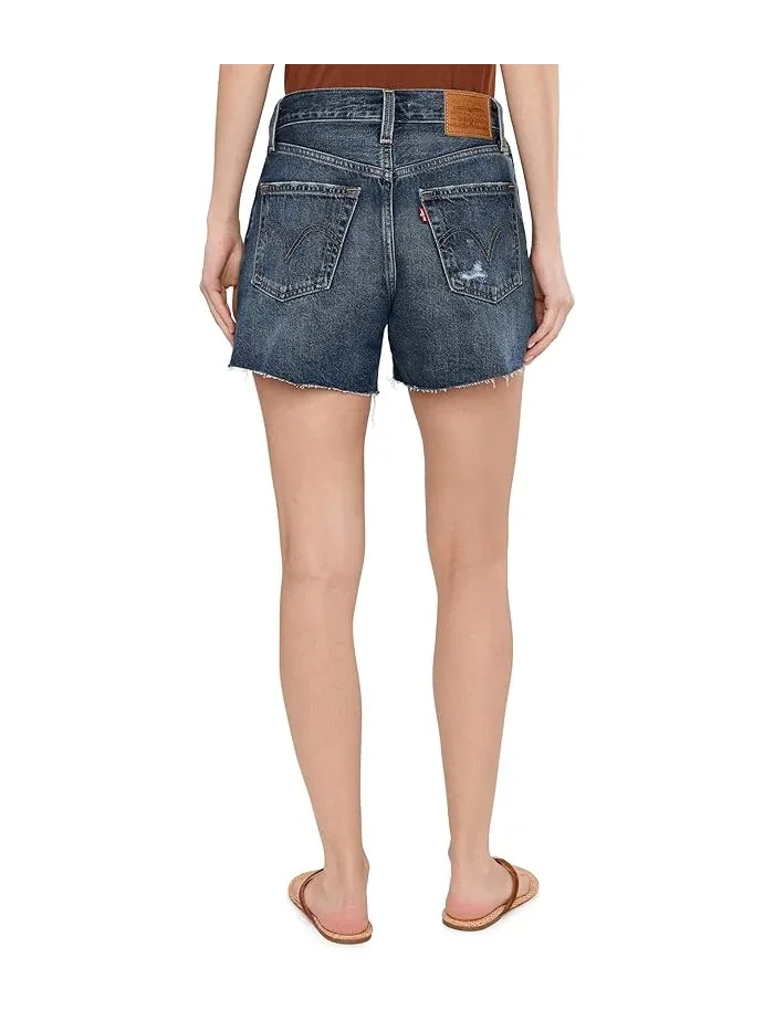 Шорты джинсовые высокие Ribcage Short Zip Levi's Premium, Like It Love It — изображение 4 из 5, мульти