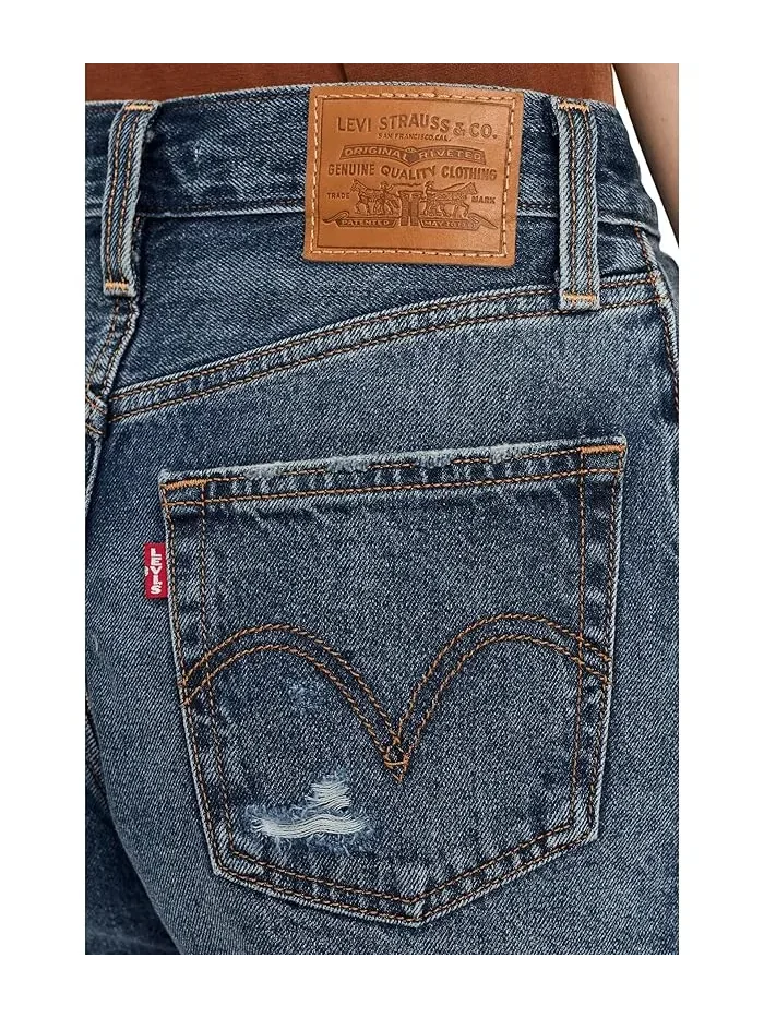 Шорты джинсовые высокие Ribcage Short Zip Levi's Premium, Like It Love It — изображение 5 из 5, мульти