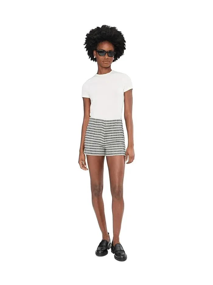 Шорты The Frankie Tailored Shortie Joe's Jeans, Midnight/Ecru Stri — изображение 2 из 5, экру