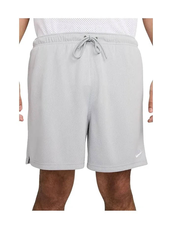 Шорты Nike Club Mesh Flow — изображение 4 из 5, светлый серый/белый