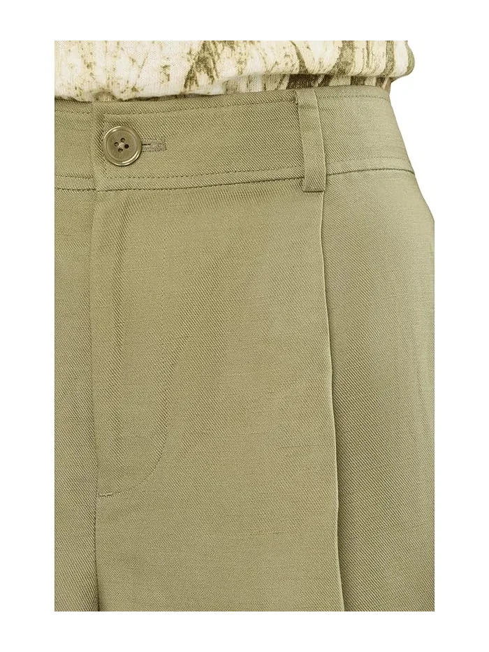 Шорты плиссированные из льняной смеси Pleated Linen-Blend Twill Shorts Lauren Ralph Lauren — изображение 5 из 5, синий мульти