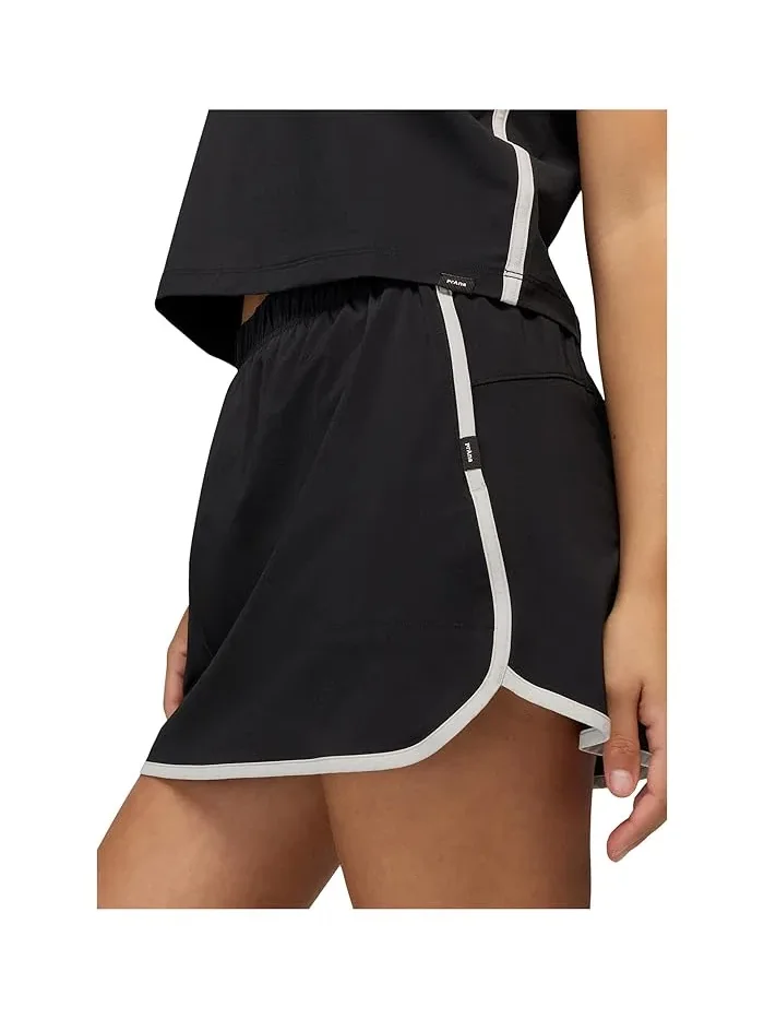 Юбка-шорты с фестончатым краем Railay Scallop Skort Prana — изображение 4 из 5, черный