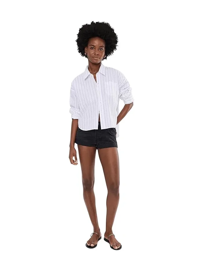 Шорты джинсовые Cali Cuffed Shorties Free People — изображение 2 из 5, черный