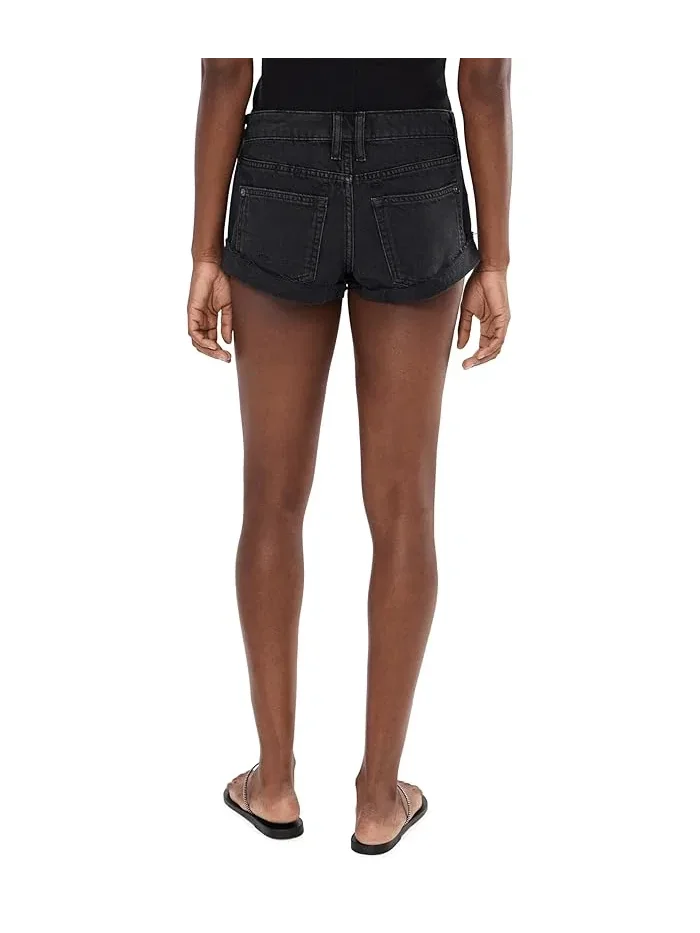Шорты джинсовые Cali Cuffed Shorties Free People — изображение 4 из 5, черный