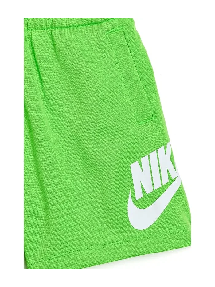 Шорты из футера с утяжкой French Terry Shorts Nike Kids — изображение 3 из 3, серый/оранжевый
