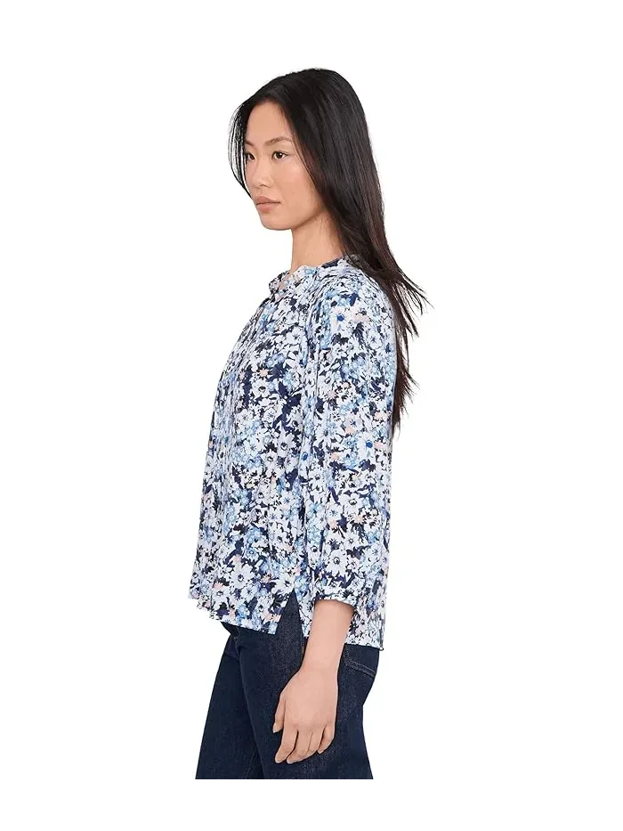 Блуза с рюшами Raglan Peasant Vince Camuto — изображение 3 из 5, синий