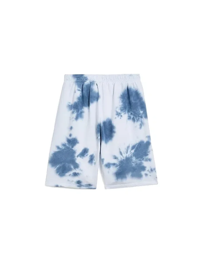 Шорты широкие из хлопкового французского трикотажа Chaser Kids, Mistel Tie-Dye — изображение 2 из 3, пятнистый окрас мистеля