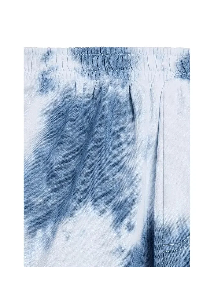Шорты широкие из хлопкового французского трикотажа Chaser Kids, Mistel Tie-Dye — изображение 3 из 3, пятнистый окрас мистеля