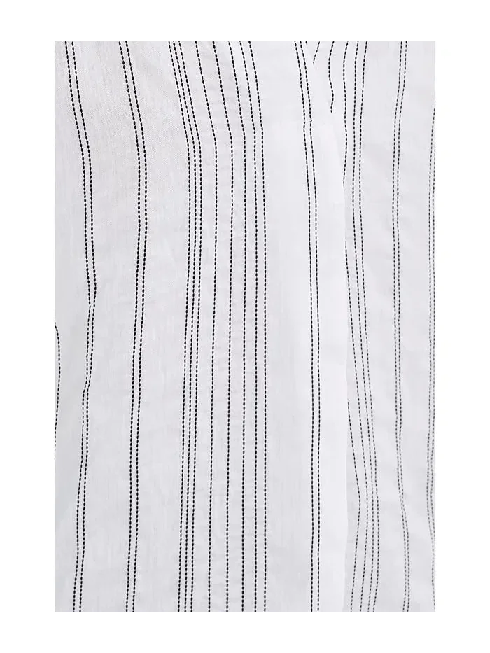 Блуза с воротником короткий рукав Relaxed Collar Short Sleeve Blouse Vince Camuto — изображение 5 из 5, небесный