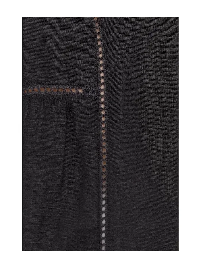 Блуза с кружевной отделкой Luna Top Faherty — изображение 5 из 5, черный