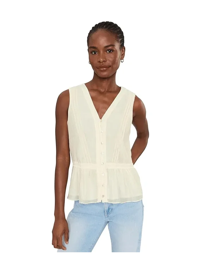 Блузка с кружевной отделкой Lace Trim Shell Vince Camuto
