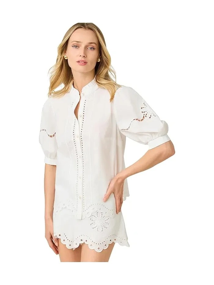 Блуза с рюшами Koski Lilly Pulitzer — изображение 1 из 4, белый