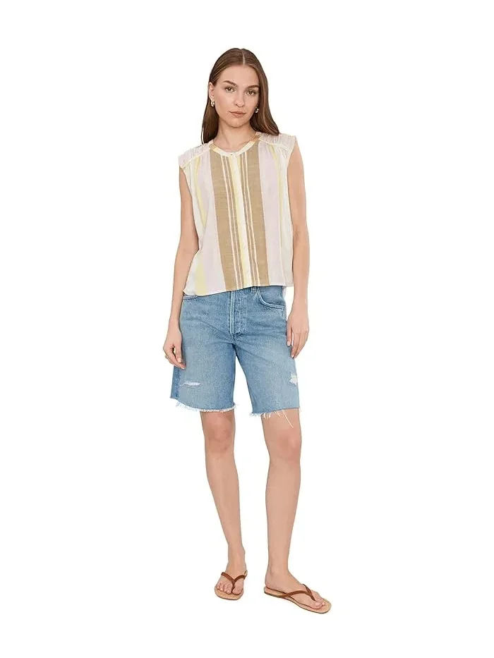 Блуза с шарнингом Dolman Button Front Woven Liverpool Los Angeles — изображение 2 из 5, хаки