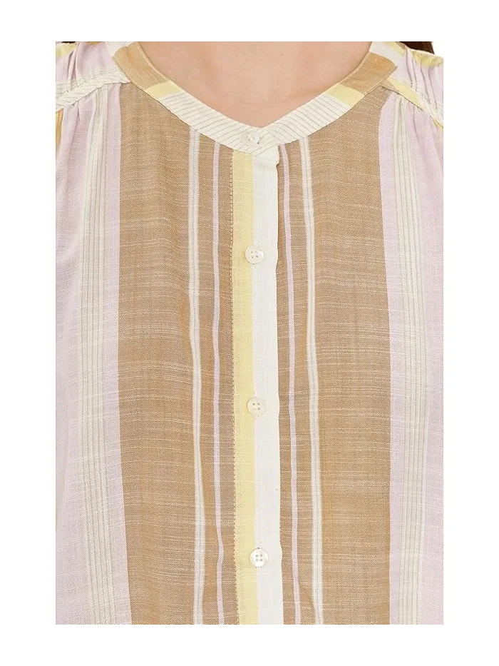Блуза с шарнингом Dolman Button Front Woven Liverpool Los Angeles — изображение 5 из 5, хаки