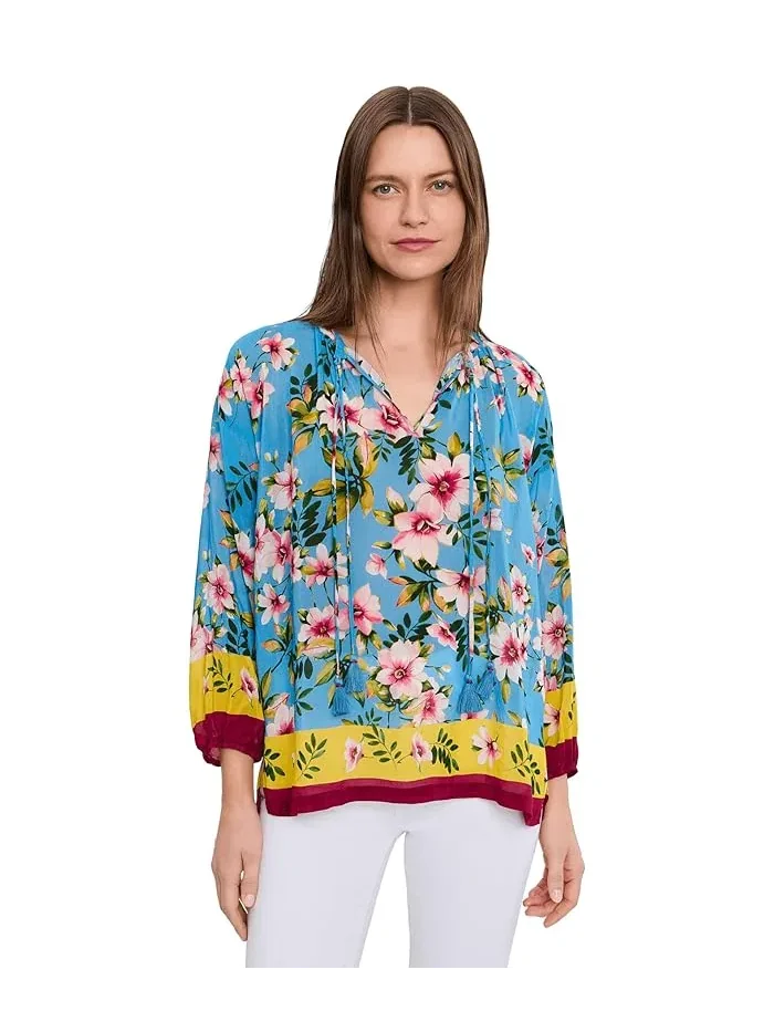 Блуза с цветочным принтом Margot Blouse Johnny Was, Geneva Scarf — изображение 1 из 5, женева