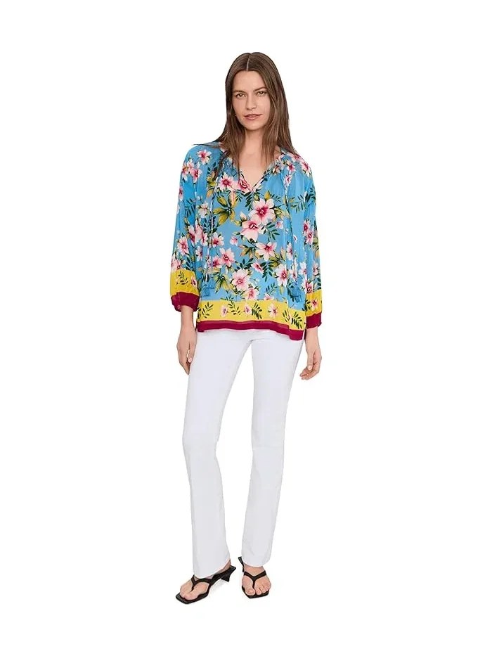 Блуза с цветочным принтом Margot Blouse Johnny Was, Geneva Scarf — изображение 2 из 5, женева