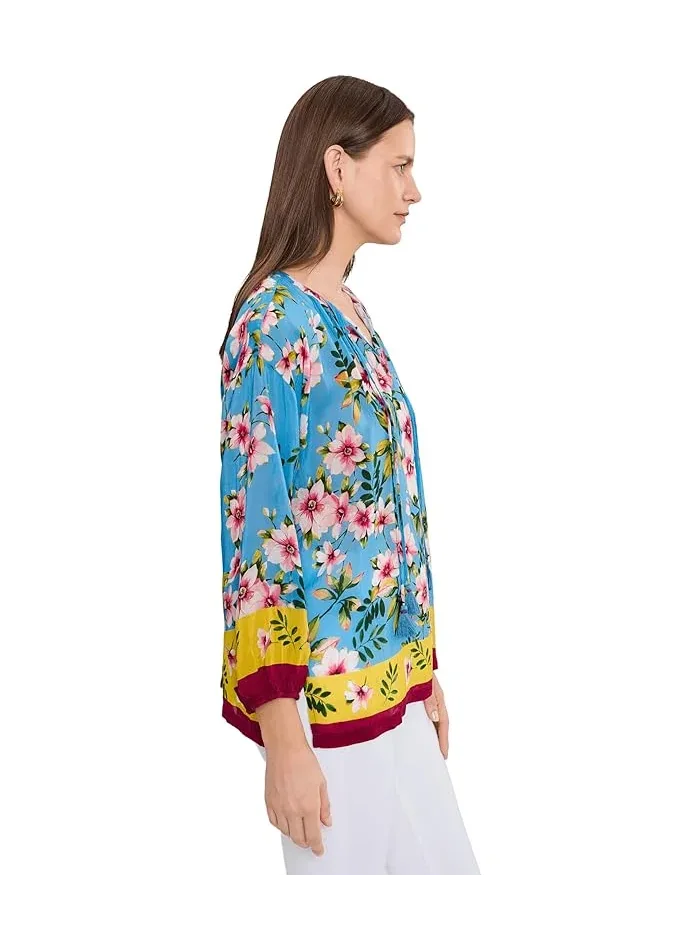 Блуза с цветочным принтом Margot Blouse Johnny Was, Geneva Scarf — изображение 3 из 5, женева