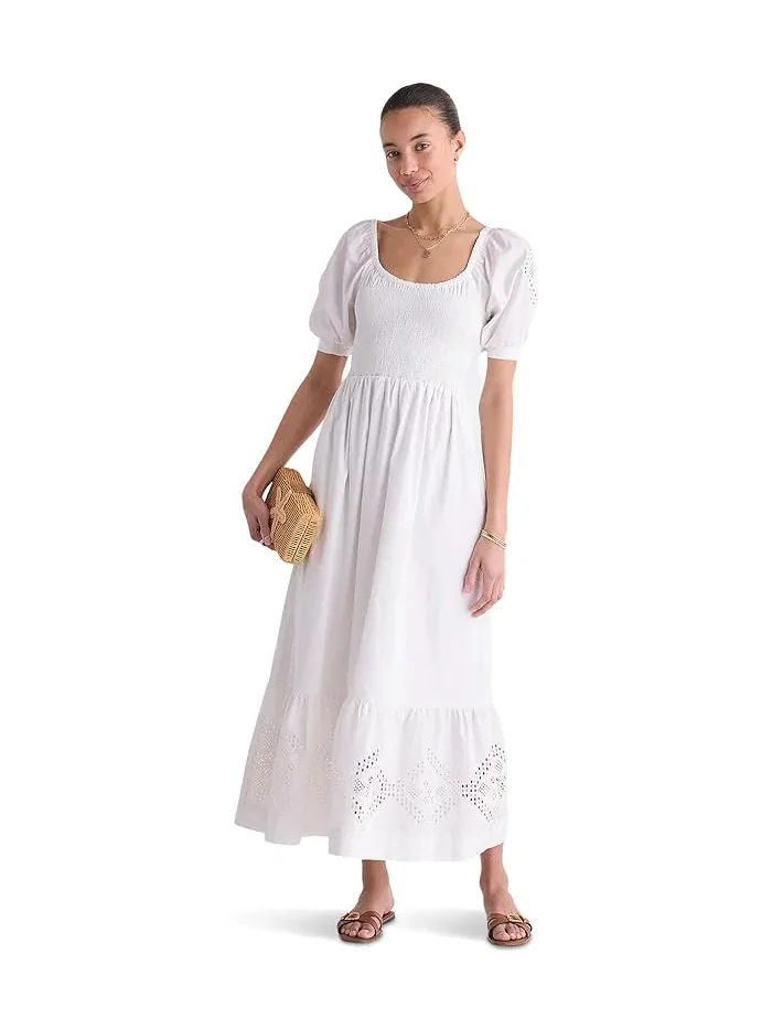 Платье кружевное Ellen Eyelet Lace Vineyard Vines — изображение 2 из 4, белый