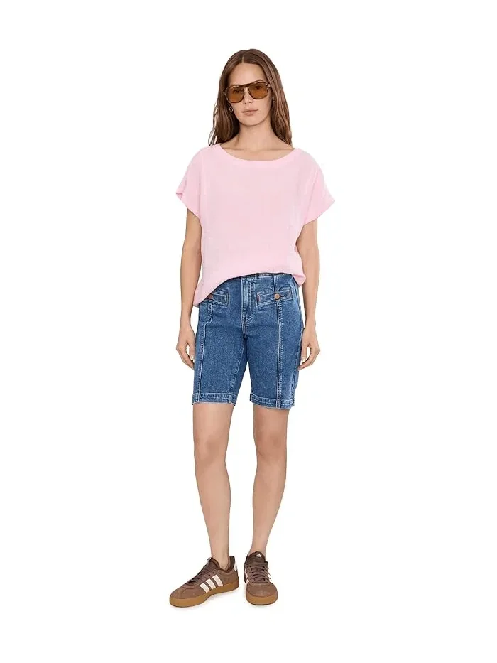 Рубашка из льна Premium Washable Linen Short Sleeve Shirt L.L.Bean — изображение 2 из 5, белый