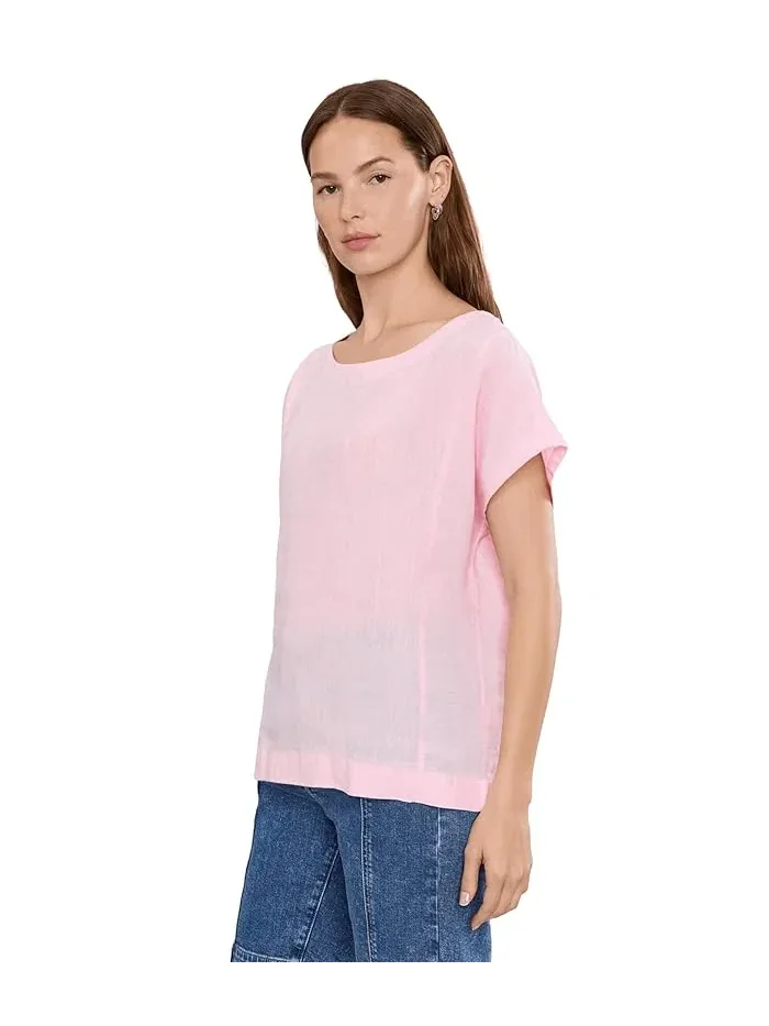 Рубашка из льна Premium Washable Linen Short Sleeve Shirt L.L.Bean — изображение 3 из 5, белый