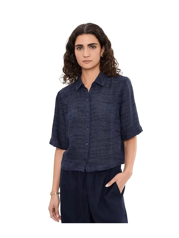 Рубашка Eileen Fisher из льняной марли — черный