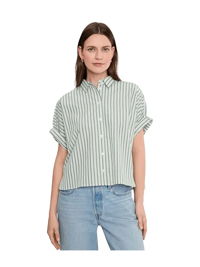 Рубашка оверсайз поло Lilla P, Pool Stripe — синий