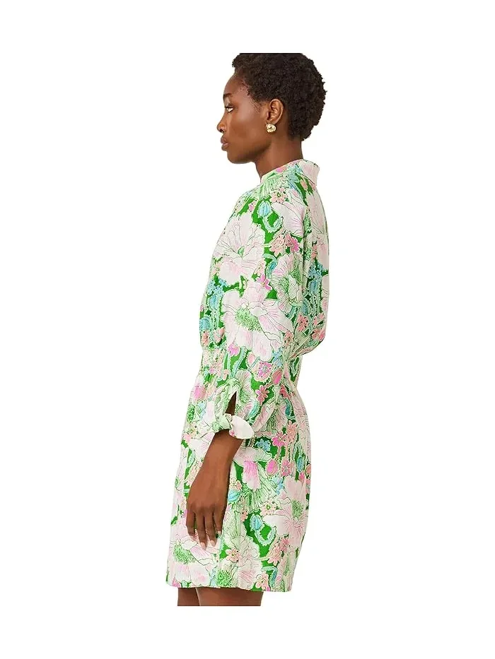 Платье-рубашка льняное Abralynn Lilly Pulitzer — изображение 3 из 4, зеленый