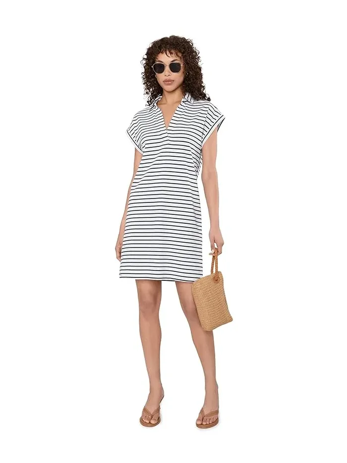 Платье-рубашка Margo Vineyard Vines — изображение 2 из 5, белый/темно-синий