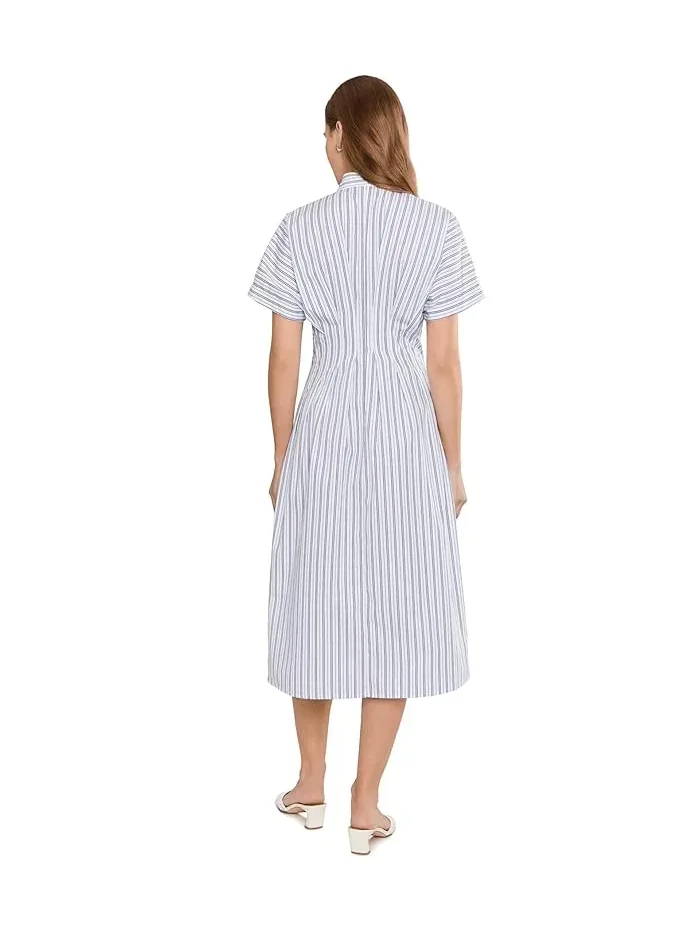 Платье-рубашка полосатое шитьевая ткань Petite Striped Pleated Broadcloth Shirtdress Lauren Ralph Lauren — изображение 4 из 5