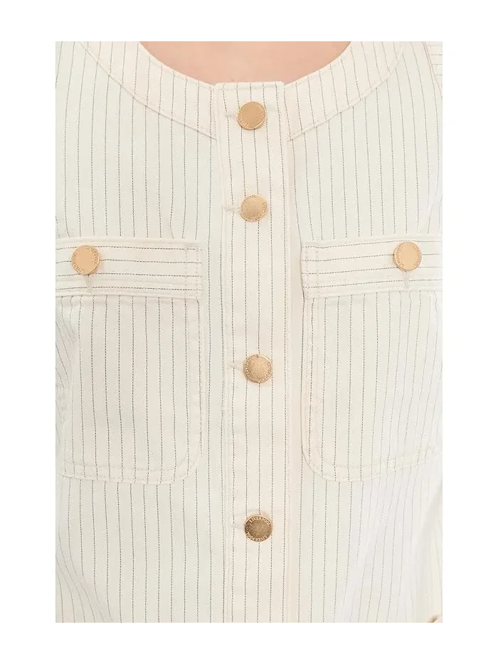 Платье-футляр с карманами Patch Pocket Shift Dress Liverpool Los Angeles — изображение 5 из 5, белый