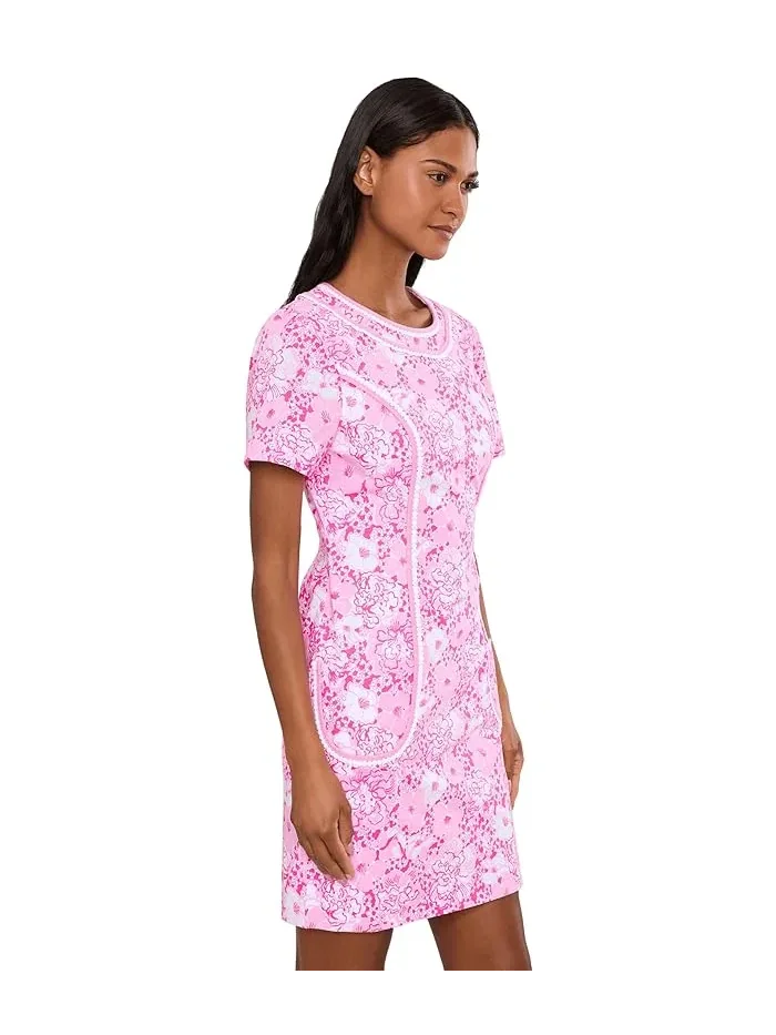 Платье-футляр короткий с рукавом Adetta Lilly Pulitzer — изображение 3 из 5, розовый