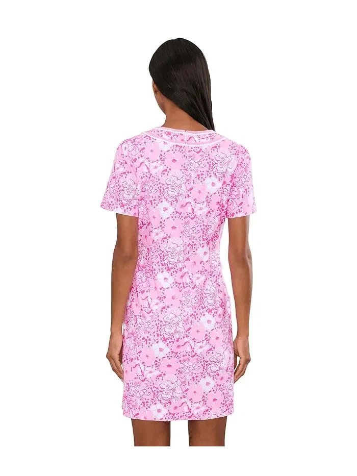 Платье-футляр короткий с рукавом Adetta Lilly Pulitzer — изображение 4 из 5, розовый