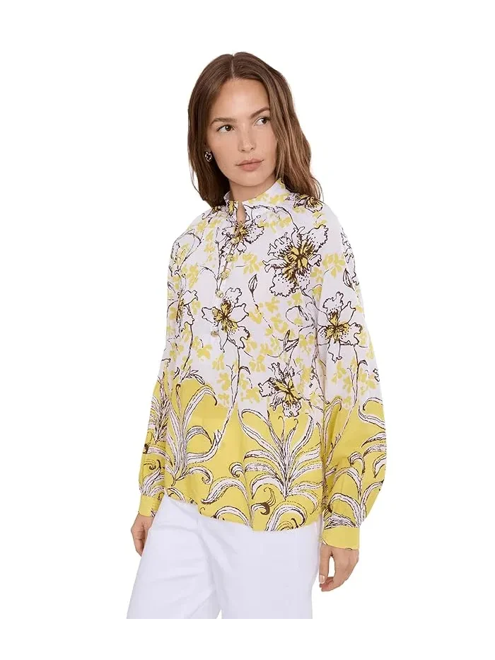 Блуза с длинным рукавом принт Renisha Lilly Pulitzer — изображение 3 из 5, мятный