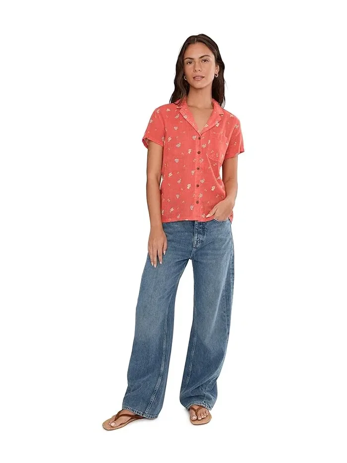 Рубашка с коротким рукавом Camp Cove Shirt Toad&Co — изображение 2 из 5, красный