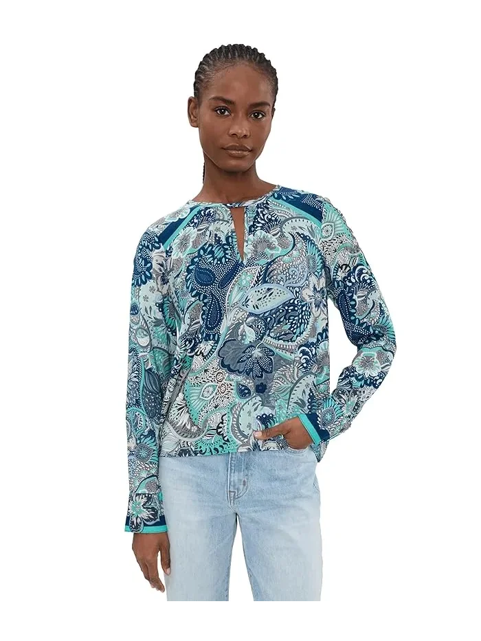 Блуза с принтом Petite Long Sleeve Woven Top Liverpool Los Angeles