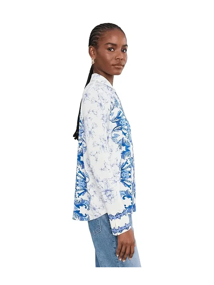 Блуза с принтом The Janie Favorite Button Front Shirt Johnny Was, Vallora — изображение 3 из 5, валлора