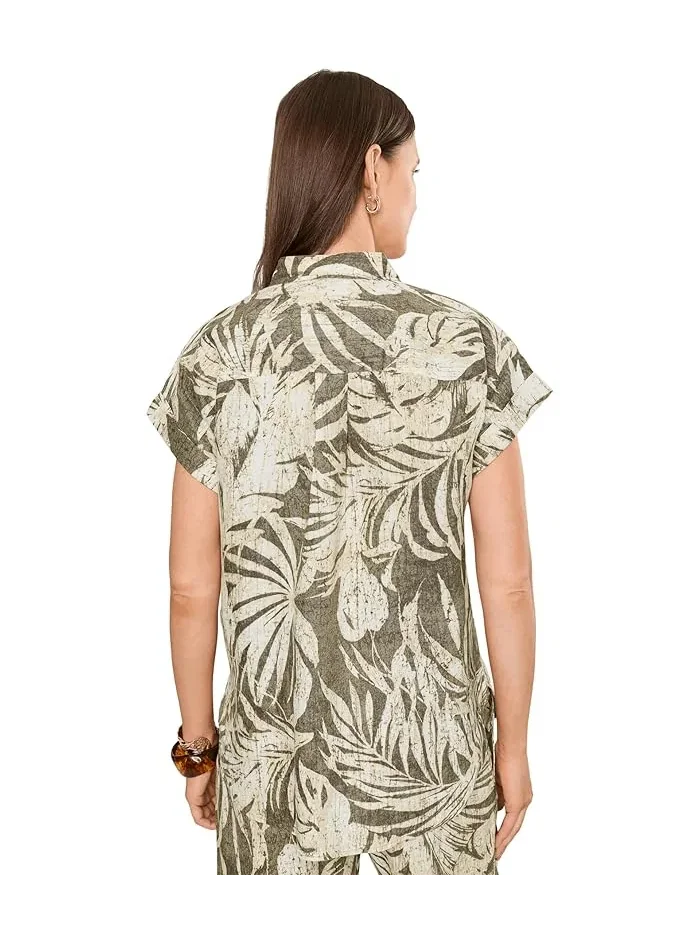Рубашка с принтом Relaxed Fit Lauren Ralph Lauren — изображение 4 из 5, оливковый мульти