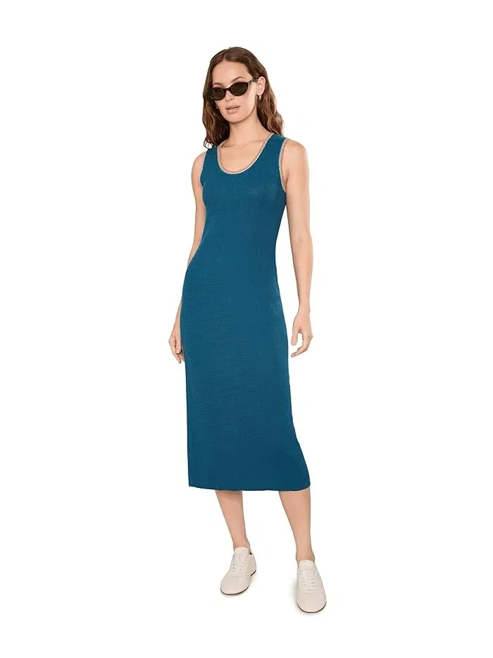 Платье трикотажное Mikel Knit Dress Varley — изображение 2 из 5, синий