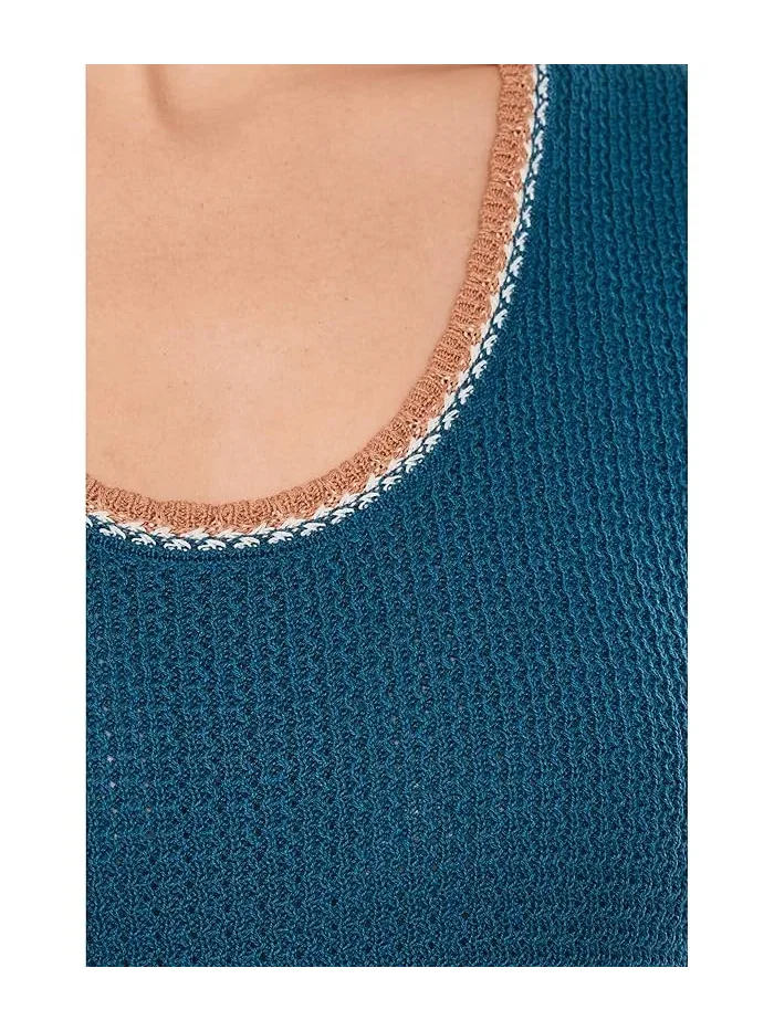 Платье трикотажное Mikel Knit Dress Varley — изображение 5 из 5, синий