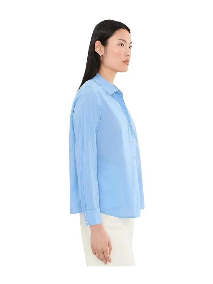 Рубашка хлопковая Core Cotton Shirt NIC+ZOE — изображение 3 из 5, лавровый