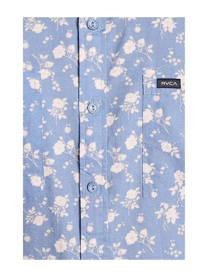 Рубашка с принтом Breezy Short Sleeve RVCA — изображение 5 из 5, винтажный синий