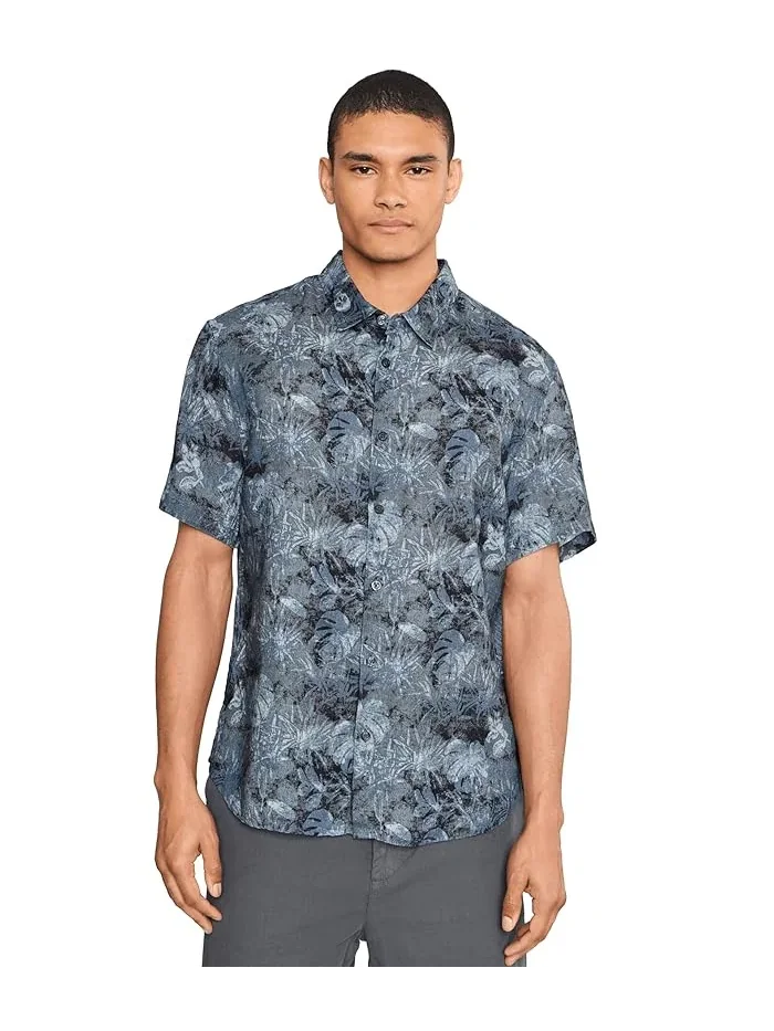 Рубашка с принтом Sean Short Sleeve French Placket Shirt John Varvatos