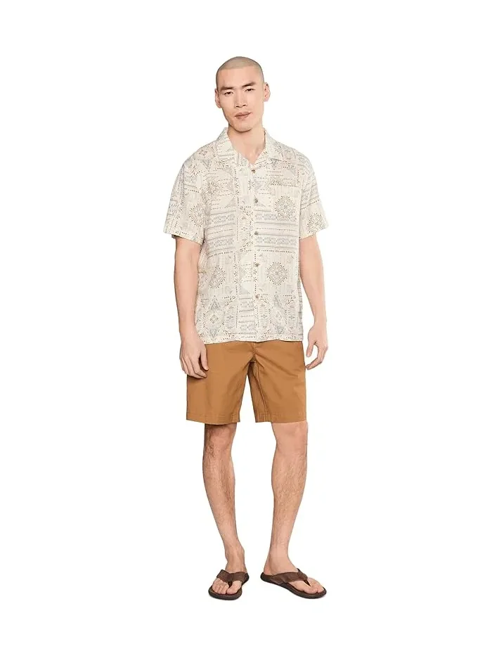 Рубашка повседневная Aloha Linen Camp Shirt Short Sleeve Pendleton, Laurel Grove Ecru — изображение 2 из 5, экру