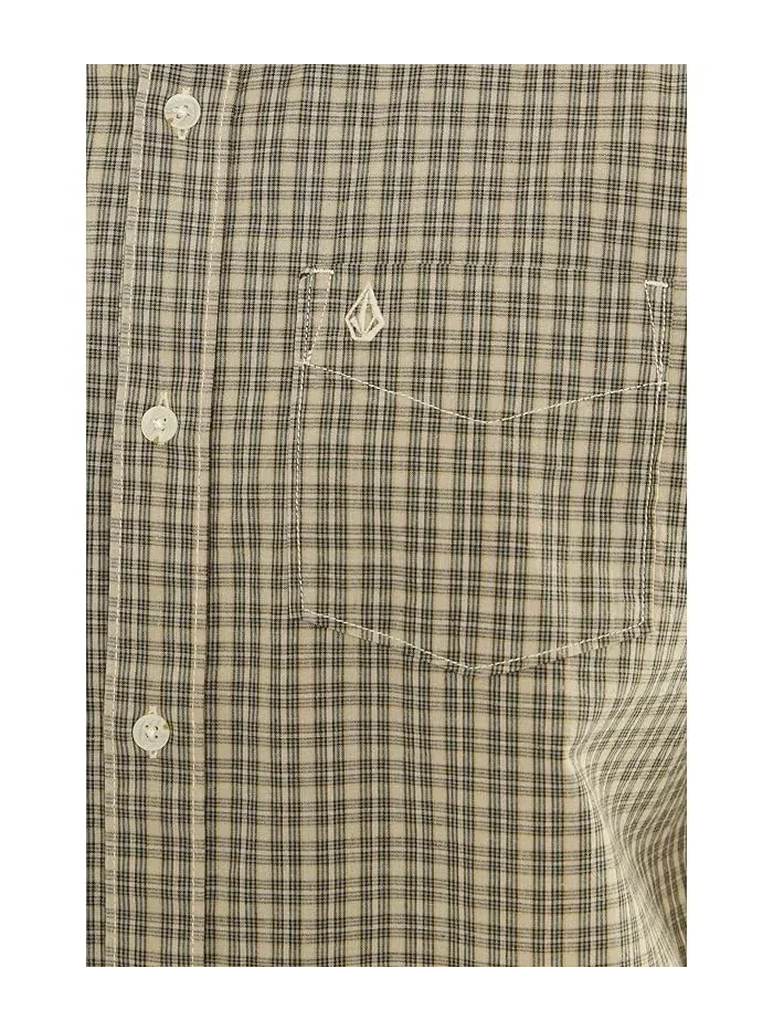 Рубашка с коротким рукавом микроплед Brewster Volcom — изображение 5 из 5, синий