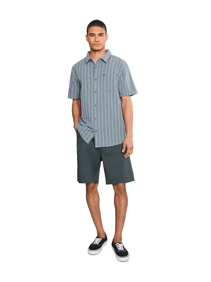 Рубашка поло Volcom Sato Stripe, Tradewinds — изображение 2 из 5, песочный цвет трейдвиндс
