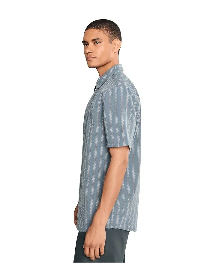 Рубашка поло Volcom Sato Stripe, Tradewinds — изображение 3 из 5, песочный цвет трейдвиндс
