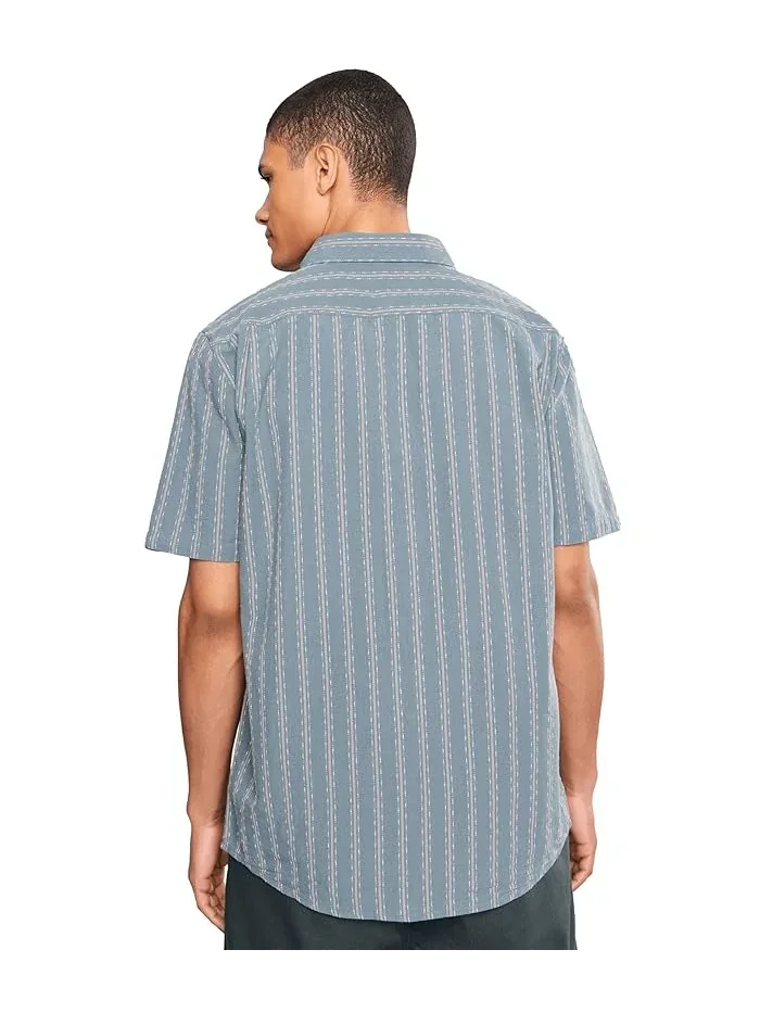 Рубашка поло Volcom Sato Stripe, Tradewinds — изображение 4 из 5, песочный цвет трейдвиндс