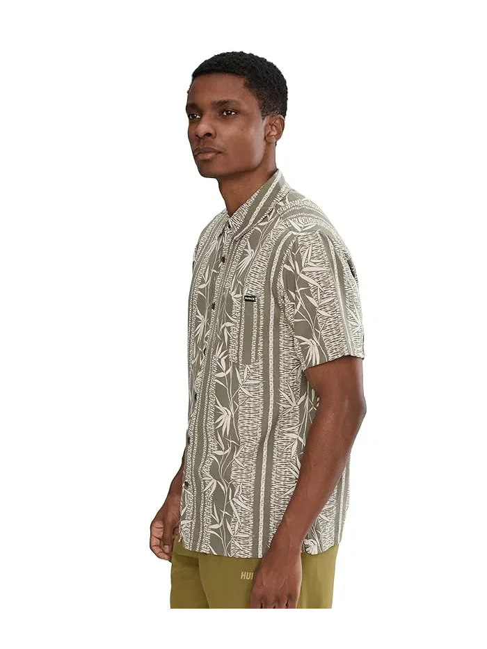 Рубашка с принтом Aero Short Sleeve Hurley — изображение 3 из 5, армейский